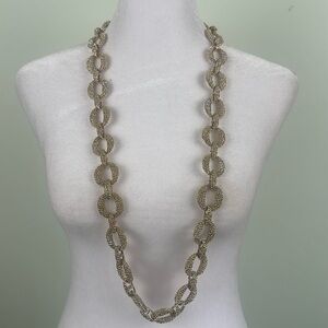 Clarion-Pell 18” Gold Link Necklace Inspired by Princess Grace of Monaco